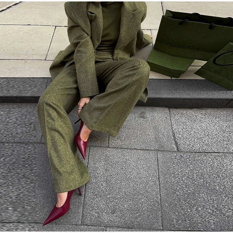 Wanda Woolen Set (Blazer/Pants)