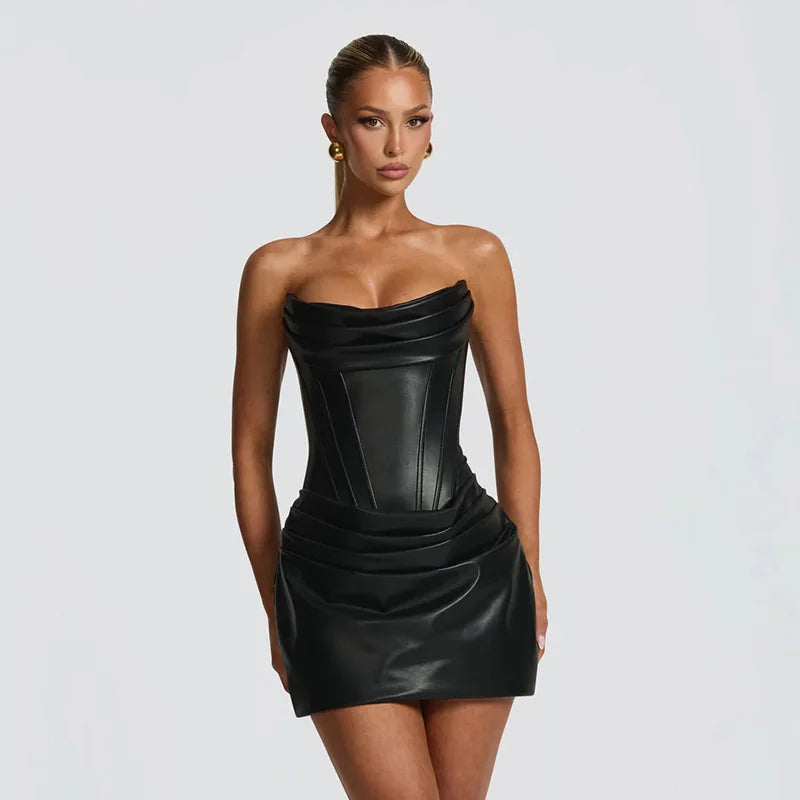 Emma Leather Dress