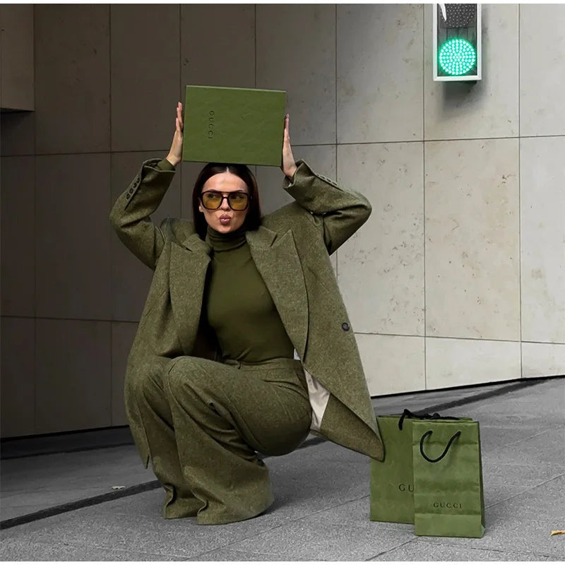 Wanda Woolen Set (Blazer/Pants)