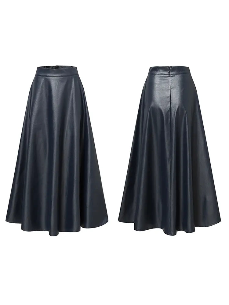 Evelyn Leather Skirt