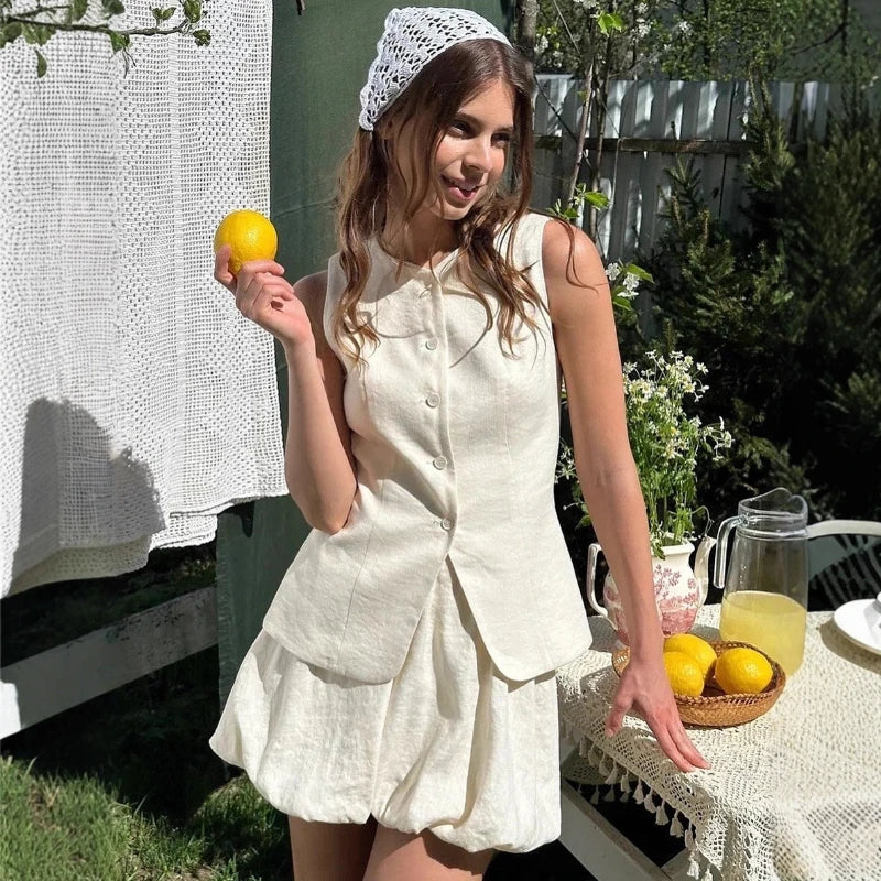 Sara Set(Vest/Skirt)