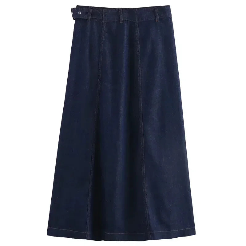 Stella Denim Long Skirt