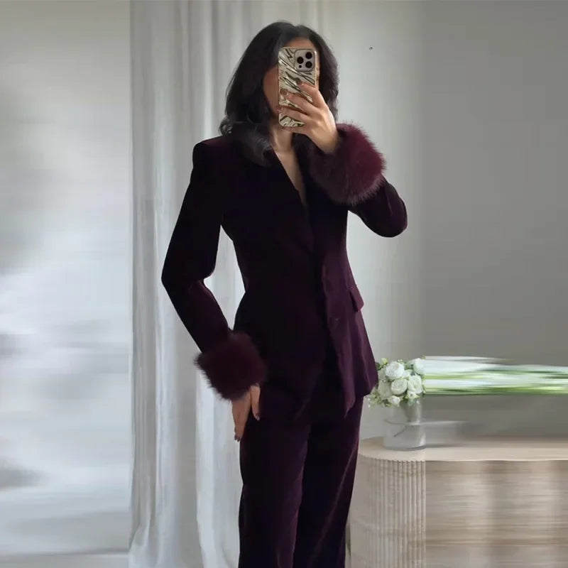 Shirley Velvet Set (Blazer/Pants)