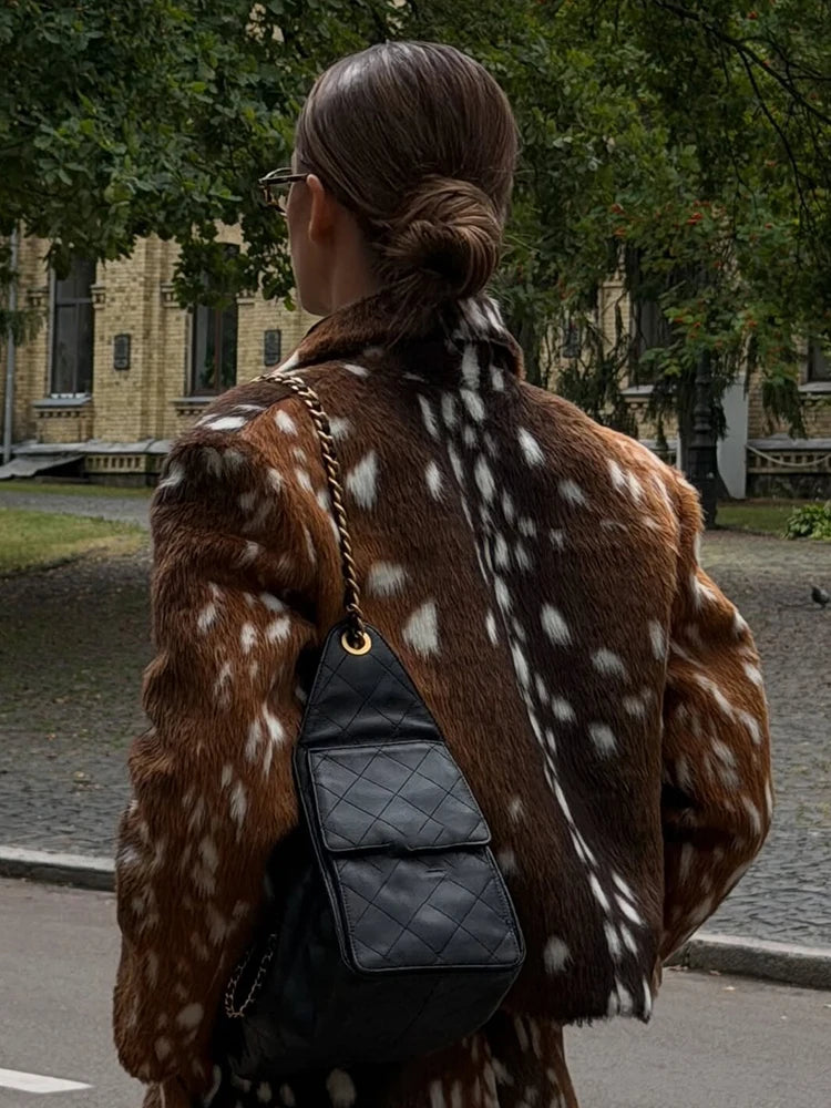 Bambi Deer Print Set(Short/Jacket)