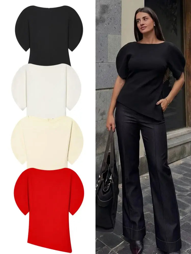 Anne Asymmetric Blouse