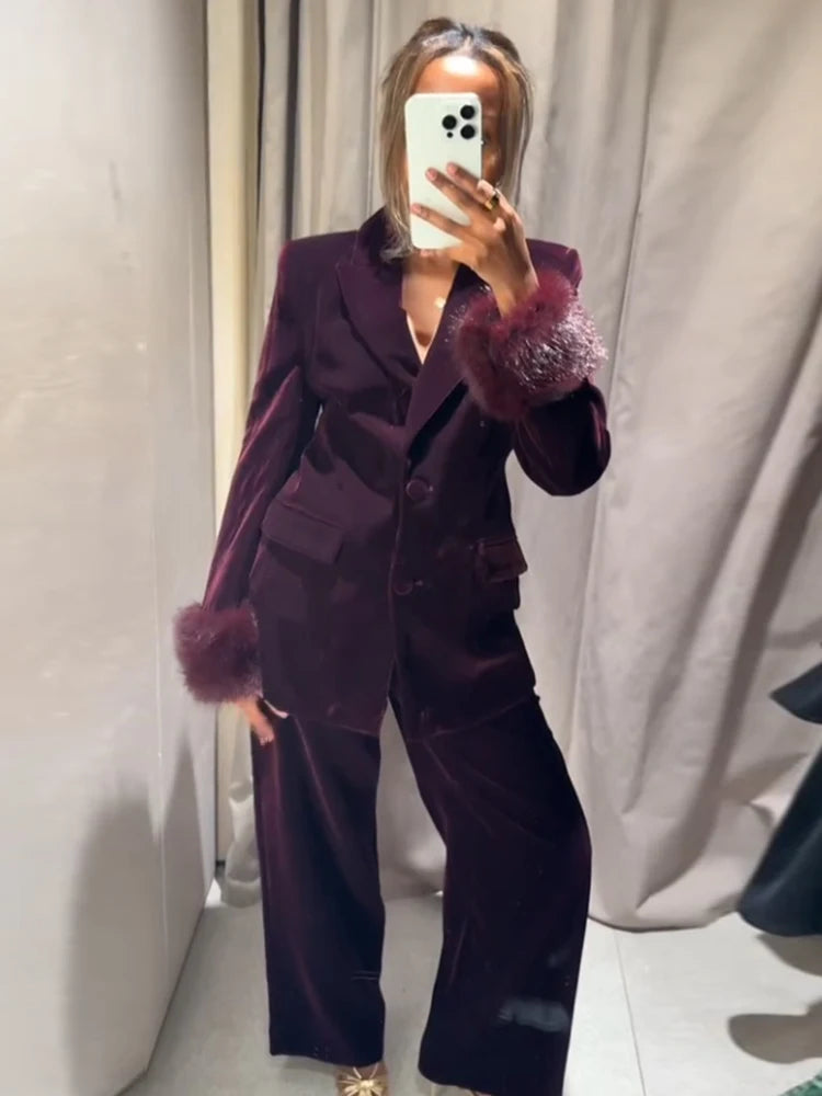 Shirley Velvet Set (Blazer/Pants)