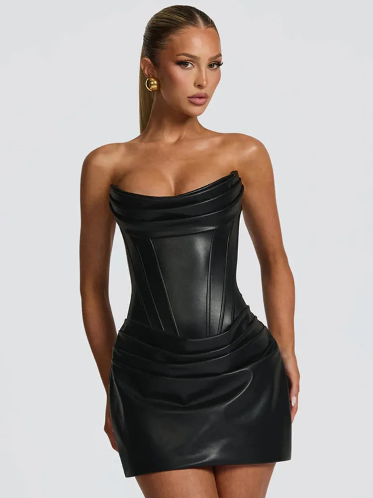 Emma Leather Dress