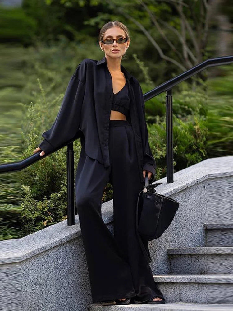 Regina Silk Set(Shirts/Bra/Pants)