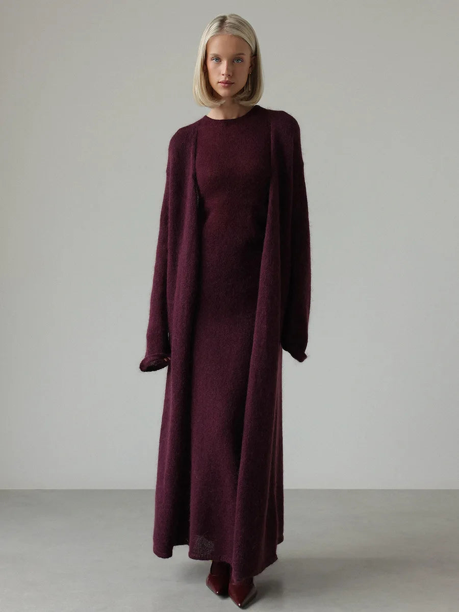 Nancy Knit Set (Long Cardigan/Dress)