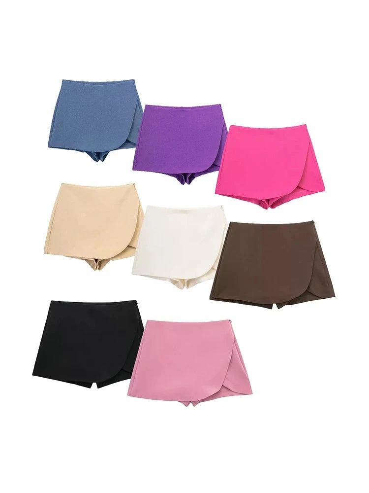 Louise Asymmetrical Skirts Shorts