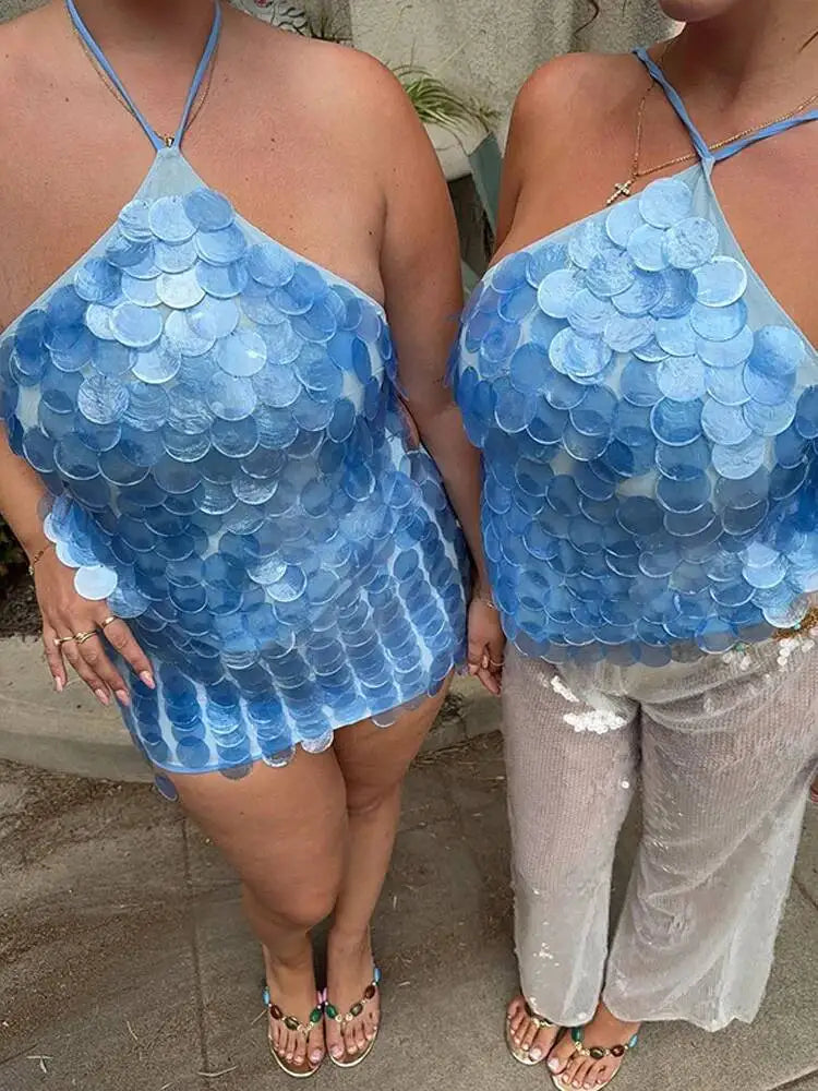 Carrie Big Sequin Set (Top/Skirt)