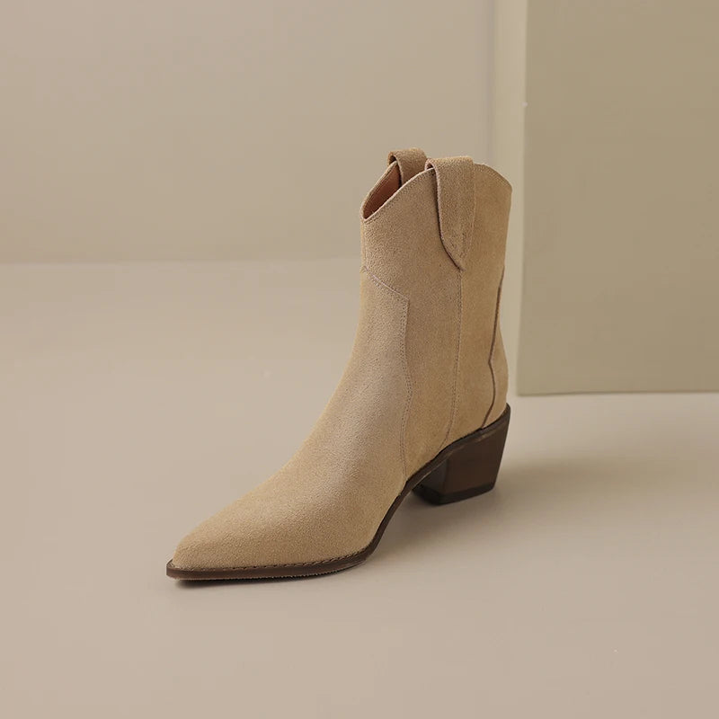 Wilma Chelsea Boots (Natural suede)