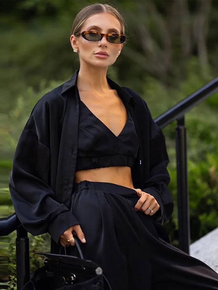 Regina Silk Set(Shirts/Bra/Pants)