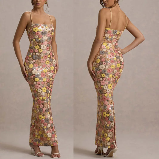 Evelyn Sequin Maxi Dress