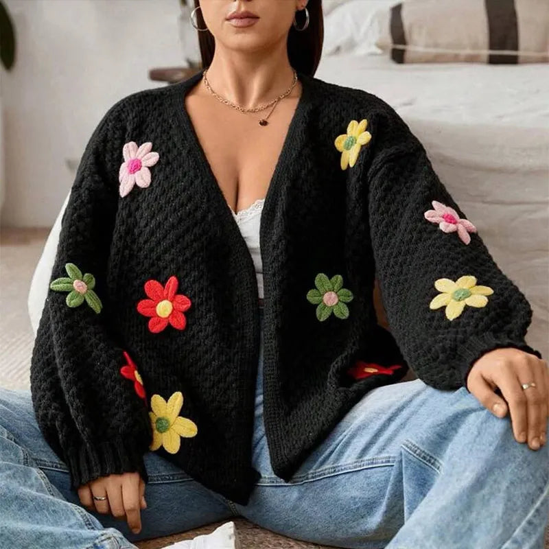 3D Flower Oversize Sweater