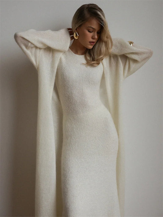 Nancy Knit Set (Long Cardigan/Dress)