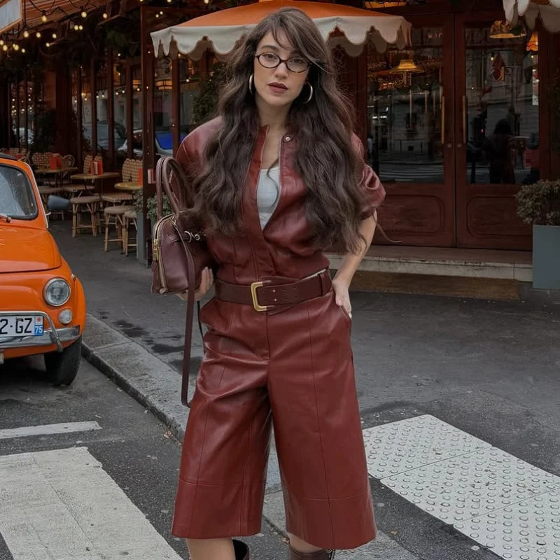 Emily Leather Set(Jacket/Skirt /Shorts)