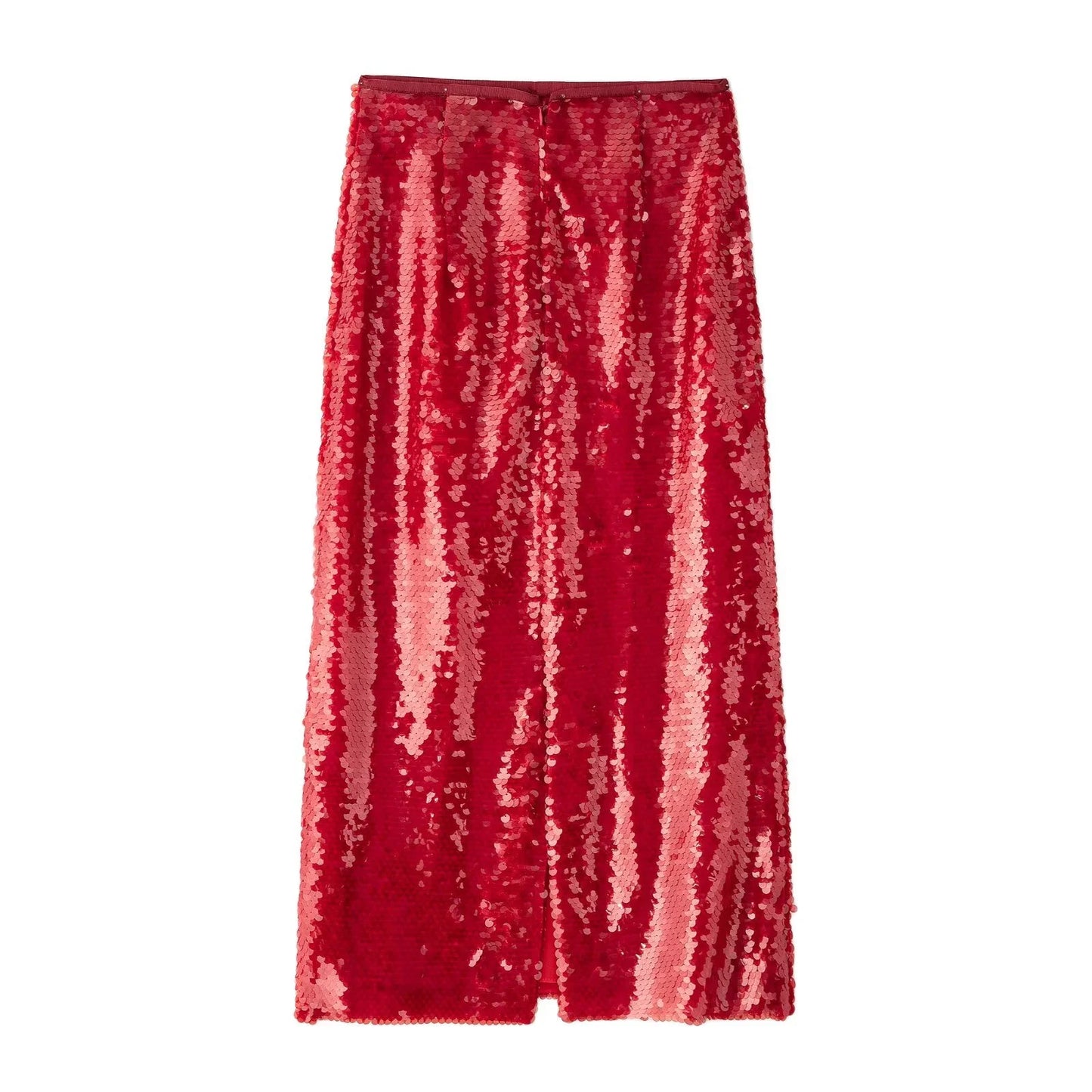 Red Sequins Skirt