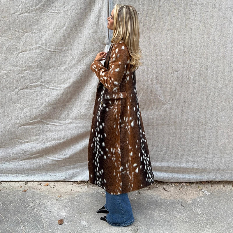 Bambi Deer Print Coat