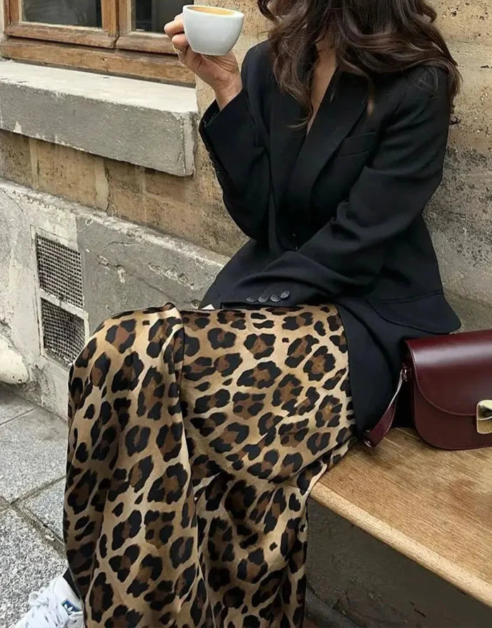 Leopard Midi Skirt