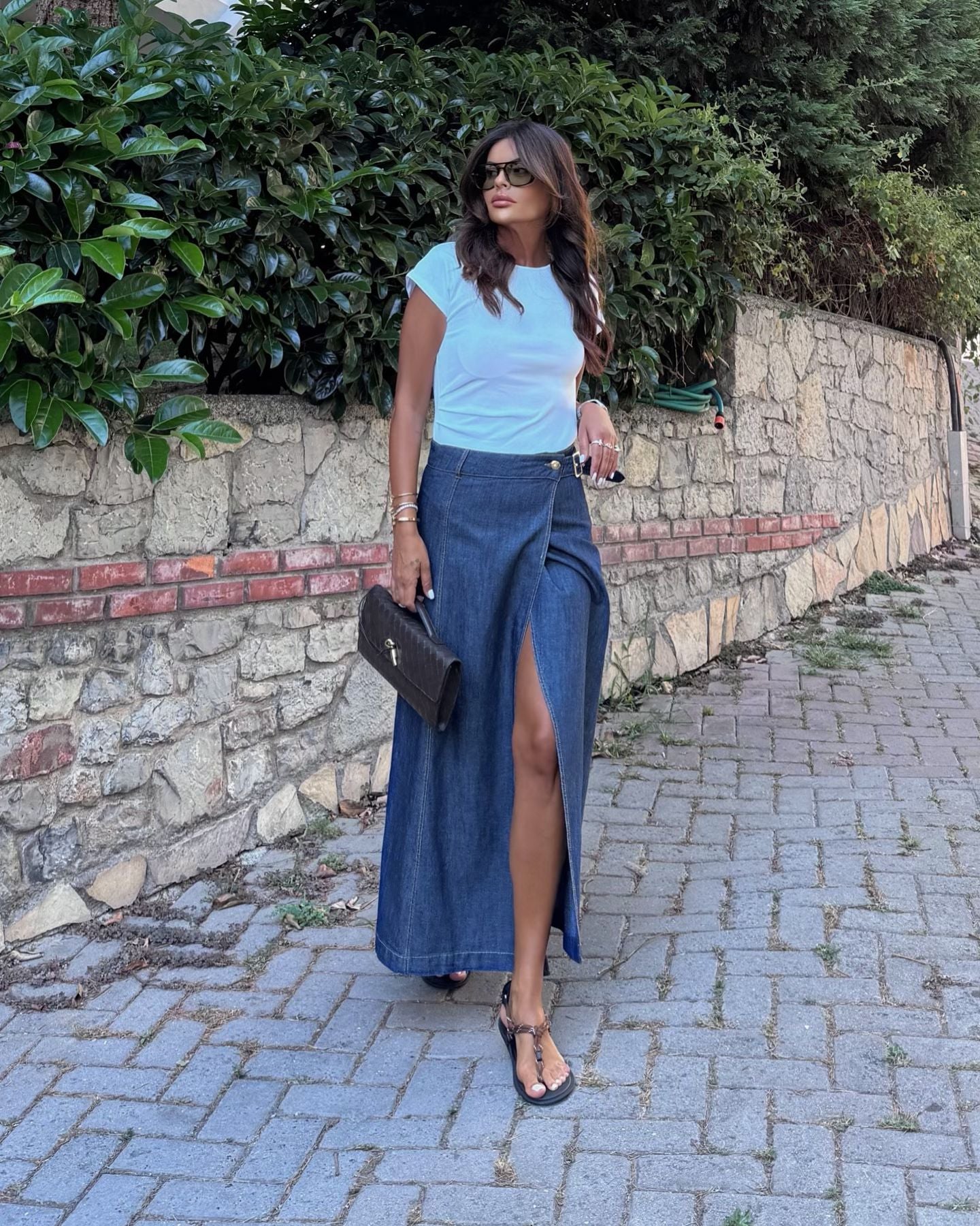 Stella Denim Long Skirt