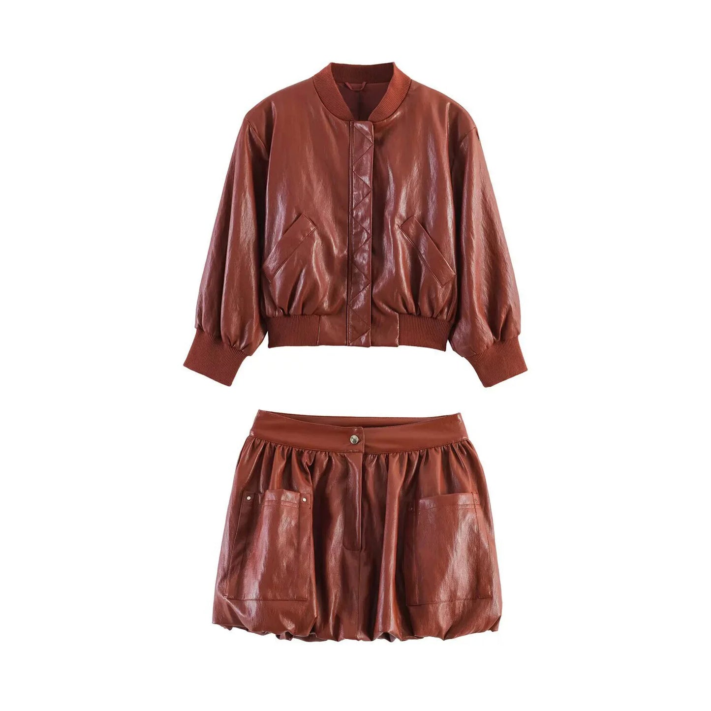 Emily Leather Set(Jacket/Skirt /Shorts)