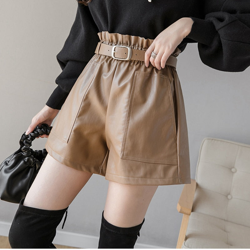 Sarah Leather Shorts