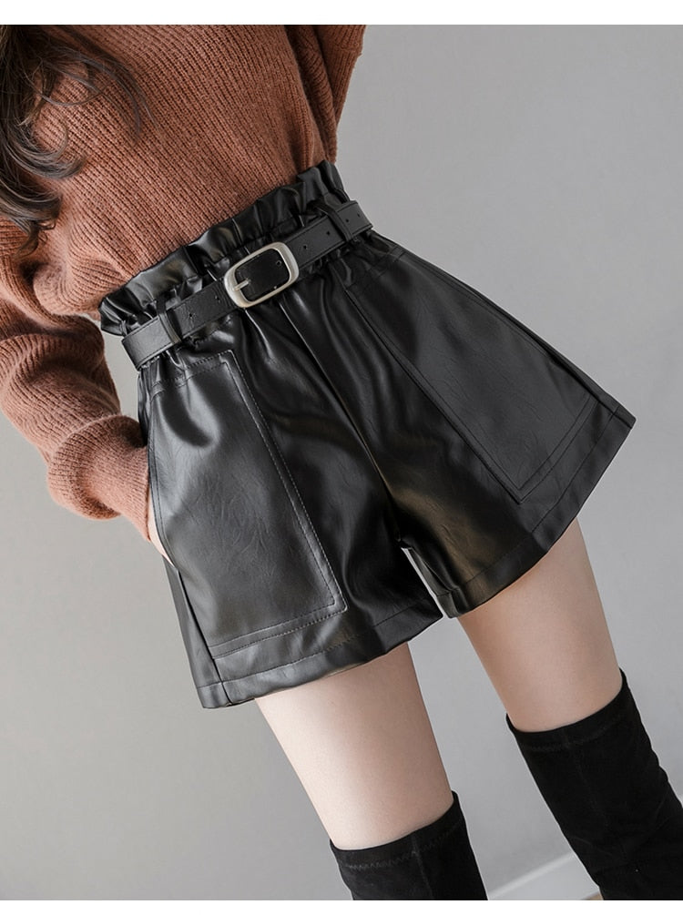 Sarah Leather Shorts