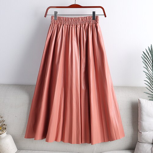 Crystal Pleated Midi Skirt