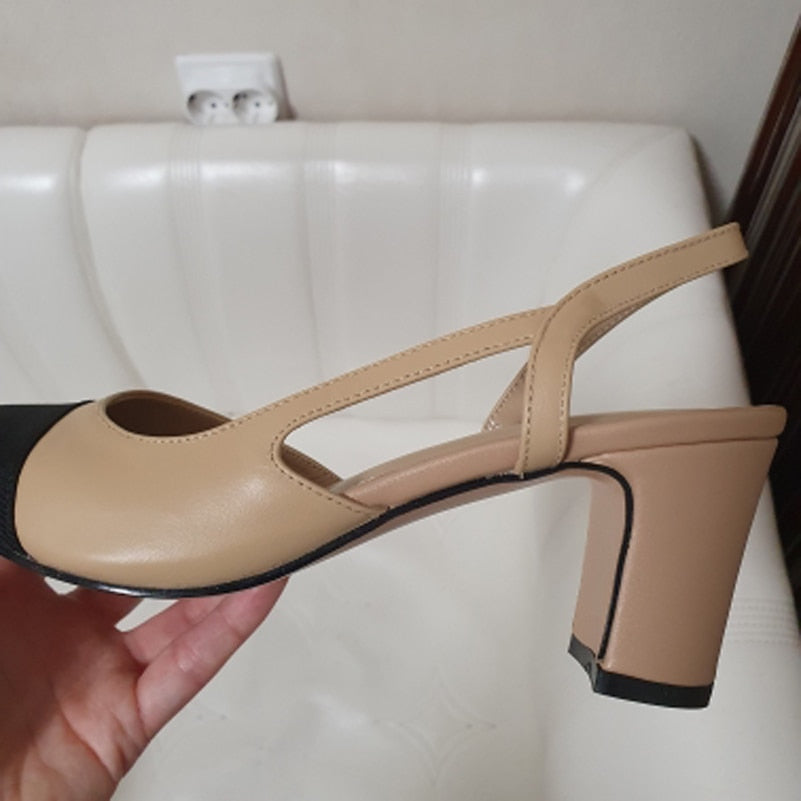 Kelly Low/Heels Shoes (Real Leather)