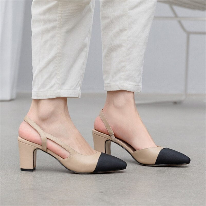 Kelly Low/Heels Shoes (Real Leather)