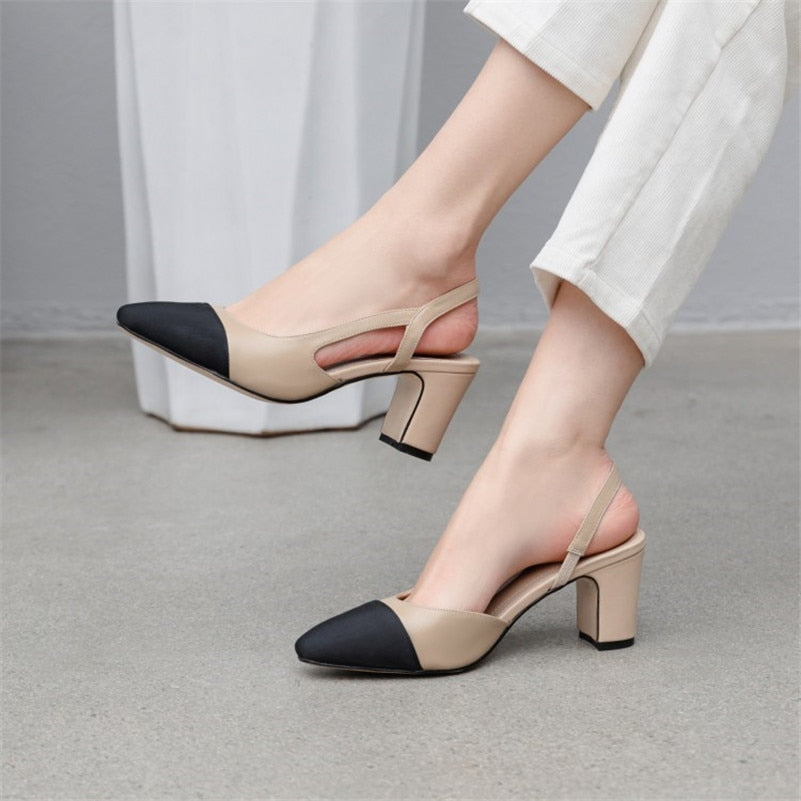 Kelly Low/Heels Shoes (Real Leather)