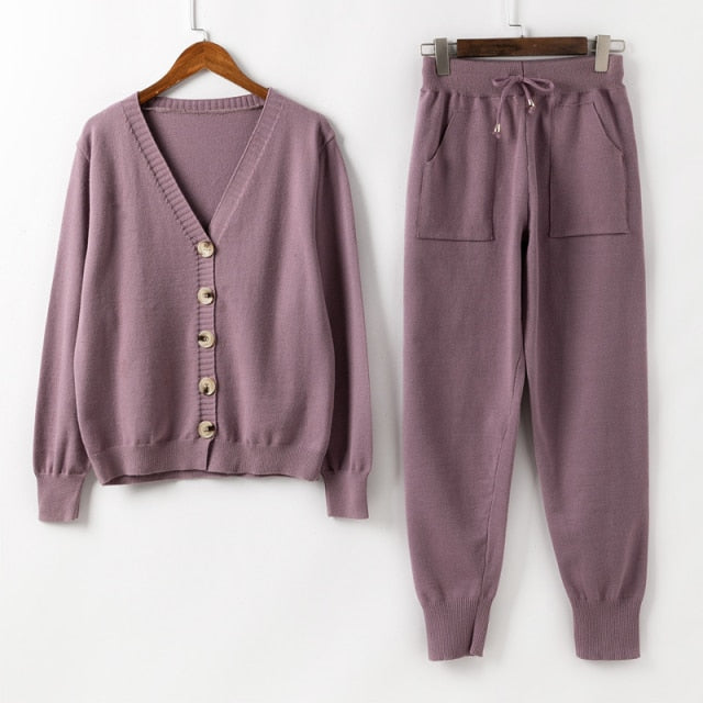 Victoria Knitted Set (Sweater/Pants)