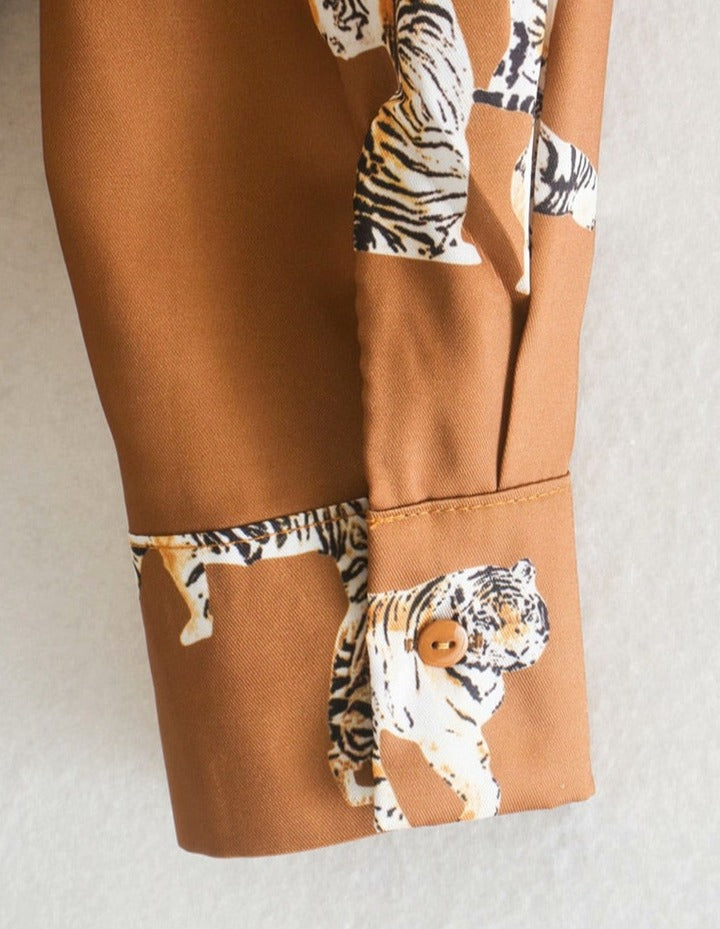 Tiger Print Blouse