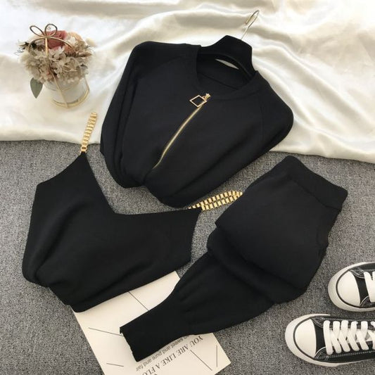 Linda Knitted Set (Sweater/Pants/Top)