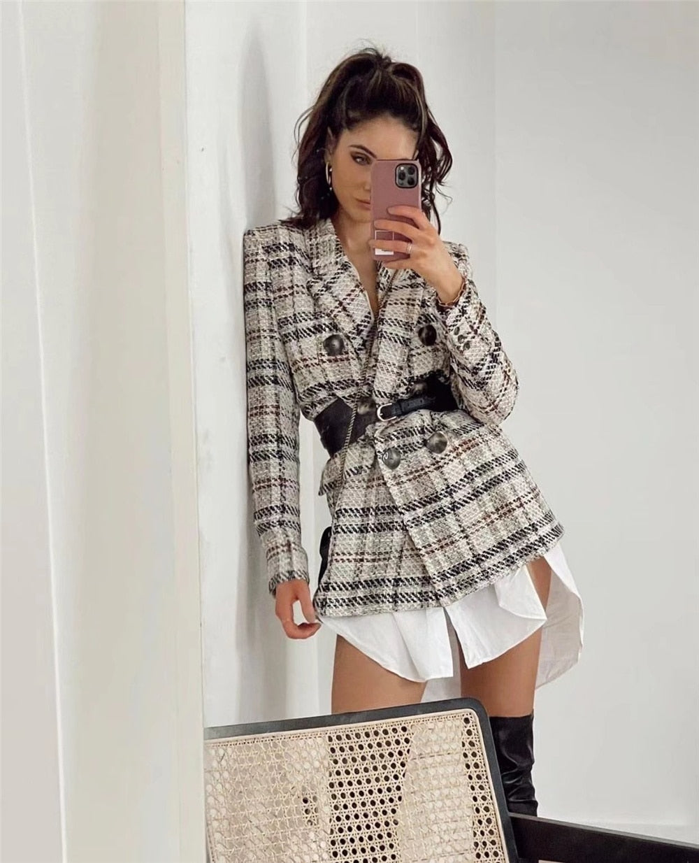 Loren Tweed Suit (Blazer/Shorts)