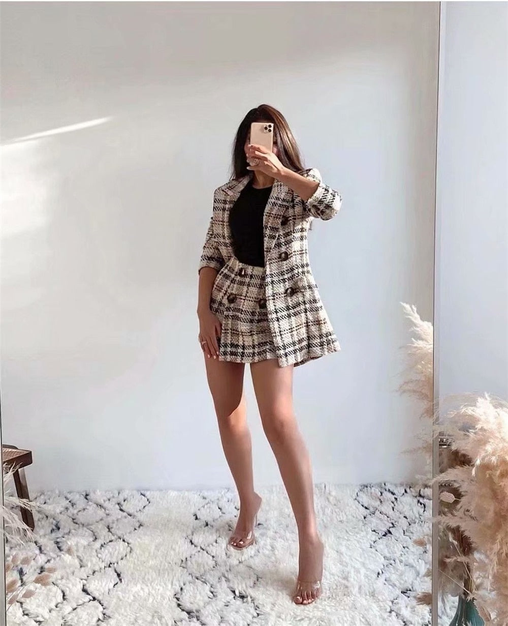 Loren Tweed Suit (Blazer/Shorts)