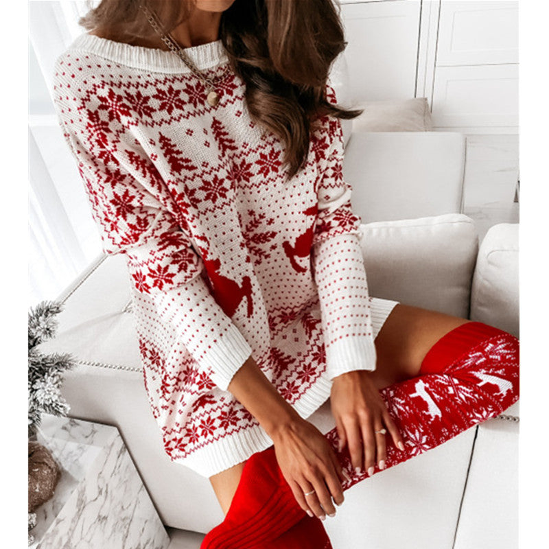 Oversize Christmas Sweater Dress