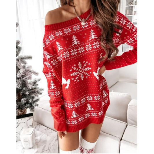 Oversize Christmas Sweater Dress