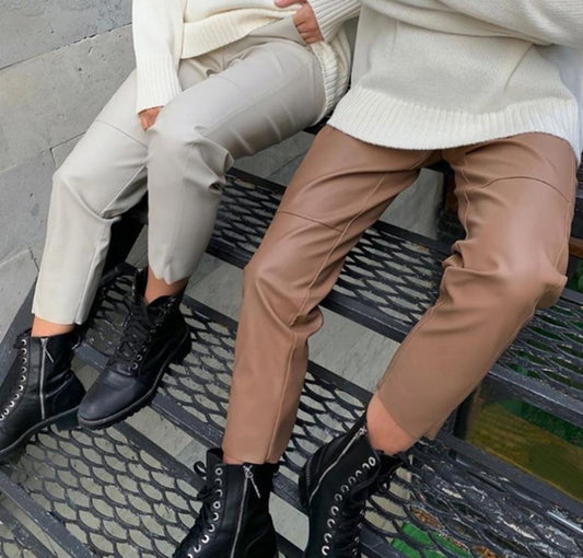 Susan High Waist Leather Pants