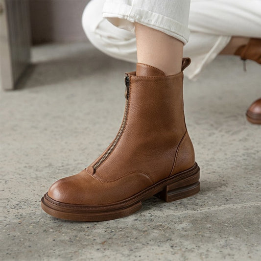 Ginger Leather Boots