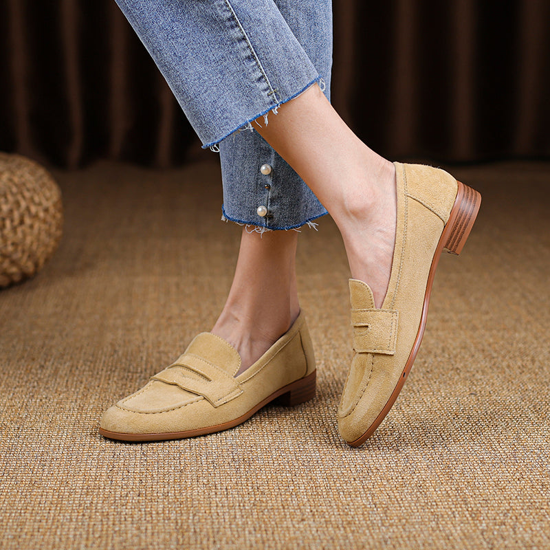 Jasmin Loafers (Natural suede)